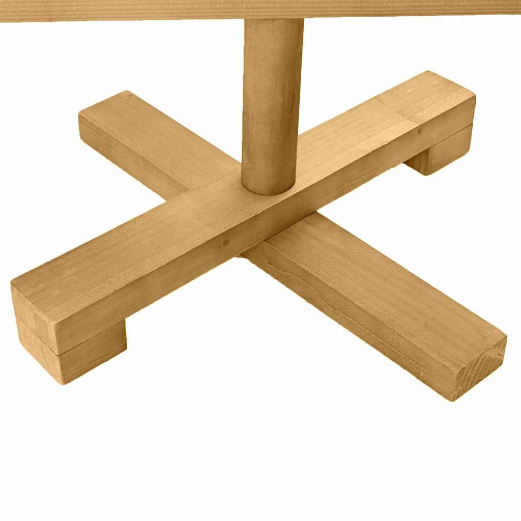 Wooden Christmas Tree with Stand Brown 60 cm Solid pine wood